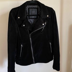 Black Velvet Biker Jacket